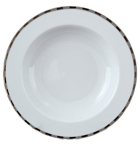 Набор тарелок 22 см 6 шт глубокие  Thun &quot;Опал /Платиновые пластинки&quot; / 056494