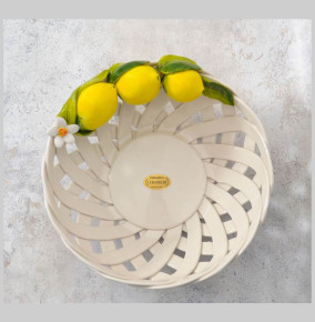 Блюдо 27 см круглое перф.  Orgia "Лимоны" / 298791