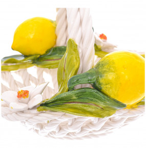 Корзина 20 см декоративная овальная  Orgia "Лимоны" / 246698
