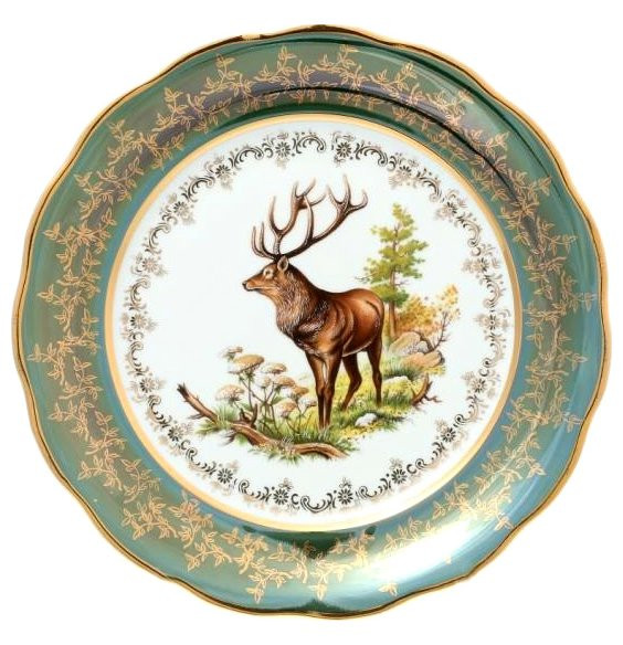 Набор тарелок 26 см 6 шт  Sterne porcelan &quot;Фредерика /Охота зеленая&quot; / 140112
