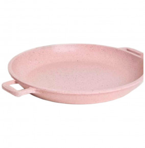 Сковорода 36 см (3,2 л) с а/п покрытием, без крышки, с литыми ручками, цв.розовый / 295581