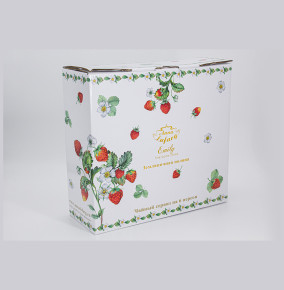 Чайный сервиз на 6 персон 14 предметов (без молочника)  Anna Lafarg Emily "Земляничная поляна" (подарочная упаковка) / 300681