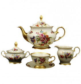 Чайный сервиз на 6 персон 15 предметов  Sterne porcelan "Аляска /Перла /Полевой цветок /СК" / 125420