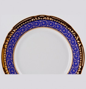 Набор тарелок 17 см 6 шт  Thun "Констанция /Синяя полоса с золотом" / 046805