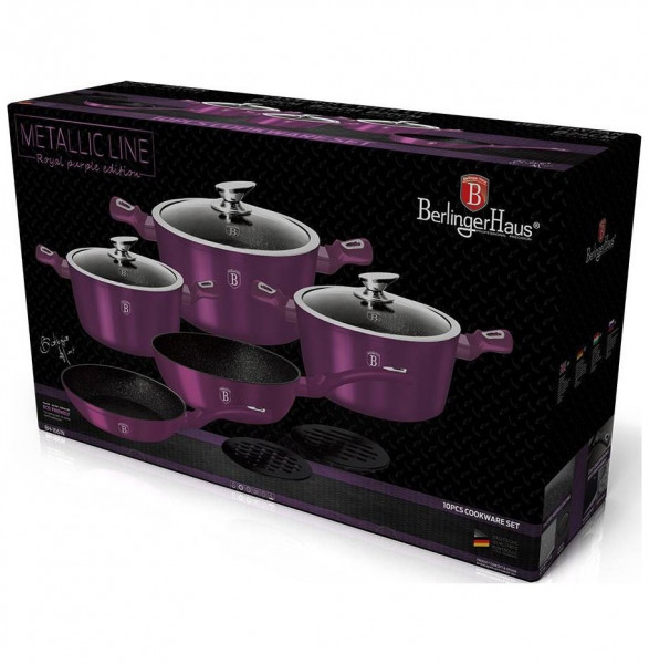 Набор посуды 10 предметов  Berlinger Haus &quot;Royal Purple Metallic Line&quot; / 131650