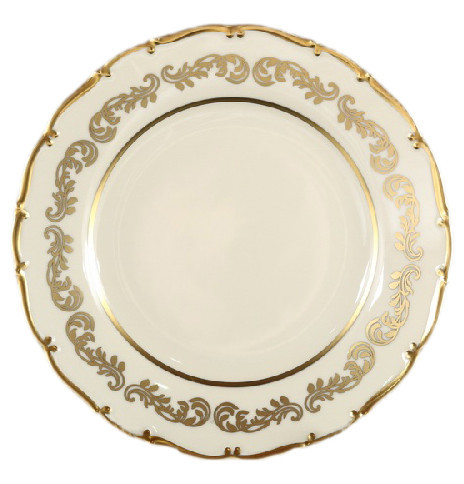 Набор тарелок 17 см 6 шт  Bohemia Porcelan Moritz Zdekauer 1810 s.r.o. &quot;Анжелика /Золотые вензеля /СК&quot; / 080367