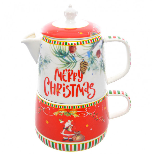 Чайный набор 2 предмета (заварочный чайник + кружка)  Royal Classics &quot;Christmas time /Royal Classic&quot; / 228347