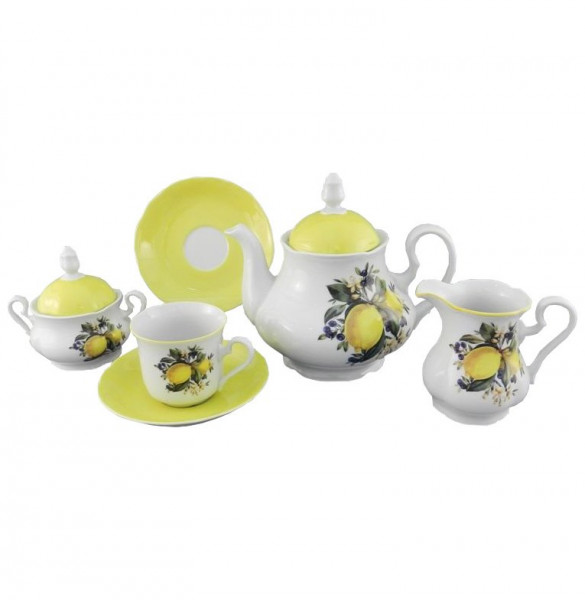 Чайный сервиз на 6 персон 15 предметов  Leander &quot;Мэри-Энн /Лимоны&quot; / 157999