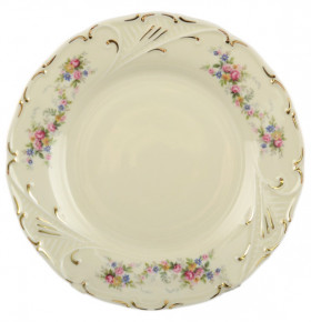 Набор тарелок 19 см 6 шт  Bohemia Porcelan Moritz Zdekauer 1810 s.r.o. "Лиана /Цветочная гирлянда /СК" / 091901