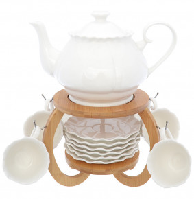 Чайный сервиз на 6 персон 13 предметов на подставке  Royal Classics "Волна" / 255069