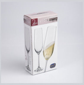 Бокалы для шампанского 190 мл 2 шт  Crystalex CZ s.r.o. "Виола /S1204 /Ёлка" / 231756