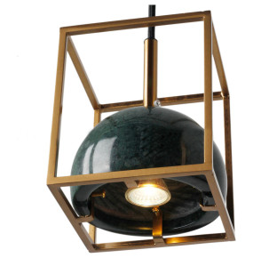 Подвесной светильник Cloyd TESSER P1 / латунь - зелен.камень / 311192