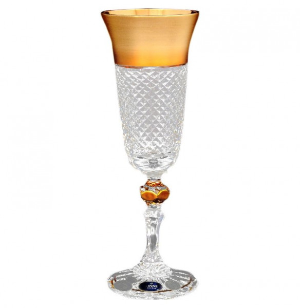 Бокалы для шампанского 150 мл 6 шт  Sonne Crystal &quot;Хрусталь с золотом&quot; / 067821
