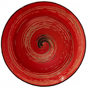 Тарелка 28,5 см глубокая красная  Wilmax "Spiral" / 261558
