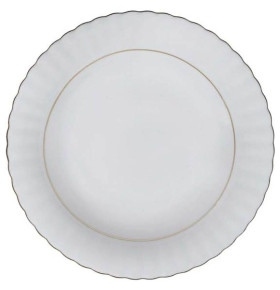 Набор тарелок 22,5 см 6 шт глубокие  Cmielow "Ивона /Две золотые полосы" / 338098