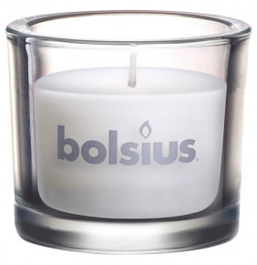 Свеча 8 х 9,2 см в стекле белая "Classic /Bolsius" (время горения 29 ч) / 278258