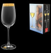 Бокалы для белого вина 440 мл 2 шт  Rona &quot;Магнум /Тройная полоска золотая&quot; / 157523