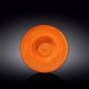 Тарелка 22,5 см глубокая оранжевая  Wilmax "Spiral" / 261579