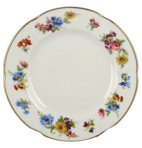 Набор тарелок 19 см 6 шт  Royal Czech Porcelain &quot;Болеро /Полевой букет /Отводка золото&quot; / 096775