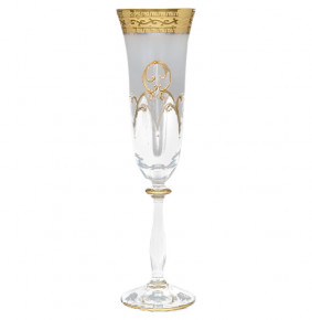 Бокалы для шампанского 190 мл 6 шт  Bohemia "Анжела /Антик золото" R-G / 012644