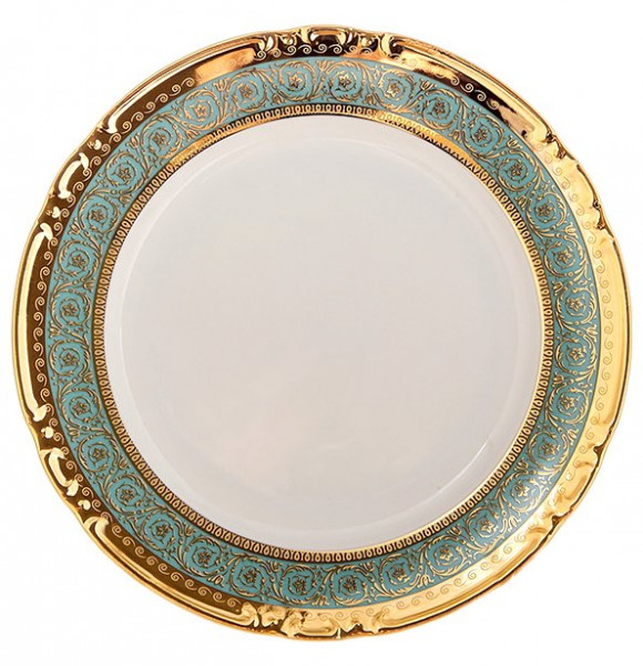 Набор тарелок 21 см 6 шт  Thun &quot;Констанция /Серо-голубая полоса с золотом&quot; / 110434