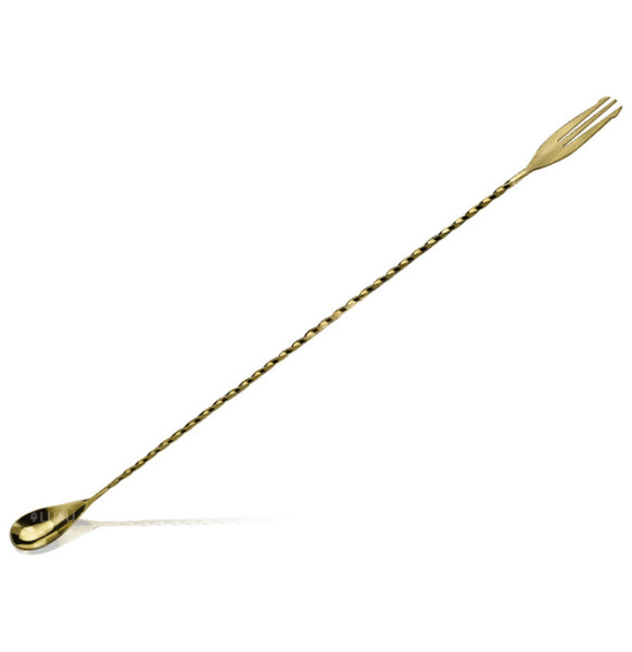 Столовый прибор Ложка барная 40 см бронза  Lumian Luxury Bar Tools &quot;Trident fork&quot; / 320759