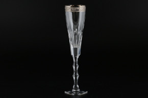 Бокалы для шампанского 180 мл 6 шт  Crystalite Bohemia "Романа /Платина" / 054018