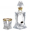Набор для виски 7 предметов (графин 850 мл + 6 стаканов по 340 мл)  Crystalite Bohemia &quot;Квадро /Золотой кант&quot; / 096950