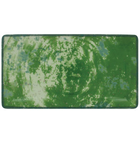 Тарелка 33 х 18 см прямоугольная плоская зеленая  RAK Porcelain "Peppery" / 314797