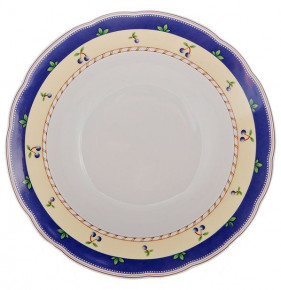Набор тарелок 23 см 6 шт глубокие  Thun "Роза /Синие вишни" / 096073