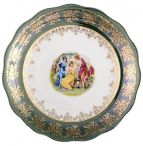 Набор тарелок 25 см 6 шт  Royal Czech Porcelain "Фредерика /Мадонна зелёная" / 088744