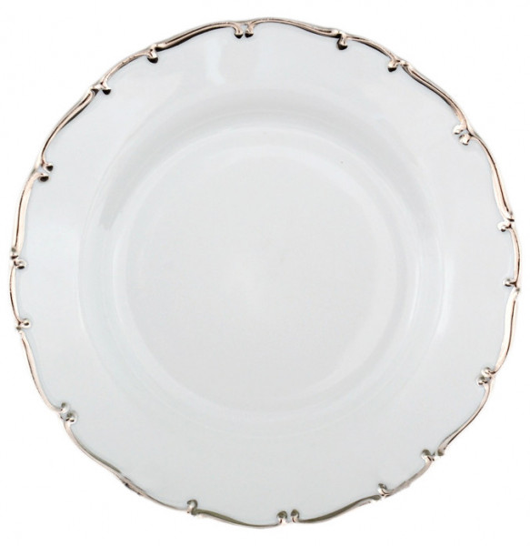 Набор тарелок 21 см 6 шт  Bohemia Porcelan Moritz Zdekauer 1810 s.r.o. &quot;Анжелика /Платиновая отводка&quot; / 065175