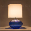 Настольная лампа 1 рожковая  Cloyd &quot;MIRIAM&quot; / выс. 60 см - хром - синее стекло / 347275