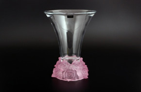 Ваза для цветов 25 см  Crystalite Bohemia "Фрост /розовая" / 092065