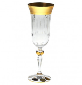 Бокалы для шампанского 150 мл 6 шт  Max Crystal "Хрусталь с золотом" MC / 132338