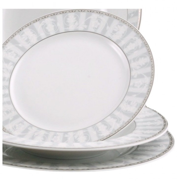 Набор тарелок 22,5 см 6 шт глубокие  Leander &quot;Сабина /Серый орнамент&quot; / 158932