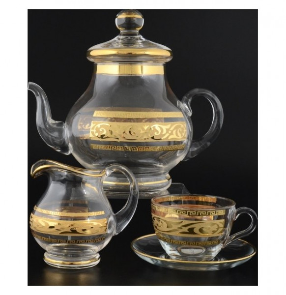 Чайный сервиз на 6 персон 14 предметов  Bohemia &quot;Махараджа золото&quot; / 058617