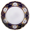 Набор тарелок 25 см 6 шт  Bohemia Porcelan Moritz Zdekauer 1810 s.r.o. &quot;Анжелика /Цветы /Кобальт&quot; / 033811