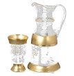 Набор для воды 7 предметов (кувшин + 6 стаканов)  Bohemia &quot;Королевский /Матовая полоса /золотая роспись&quot; B-G / 125711