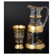 Набор для воды 7 предметов (кувшин + 6 стаканов)  Bohemia &quot;Королевский /Матовая полоса /золотая роспись&quot; B-G / 125711
