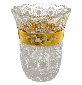 Ваза для цветов 15,5 см  Aurum Crystal "Хрусталь с золотом" / 038001