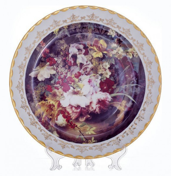 Настенная тарелка 32 см  Bavarian Porcelain &quot;Цветы 5&quot; / 085326
