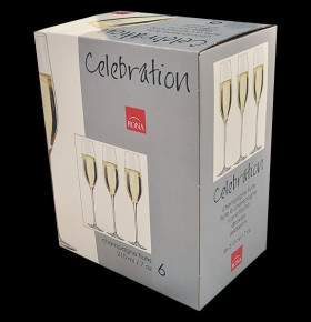 Бокалы для шампанского 210 мл 6 шт  Rona "Celebration /Без декора" / 039954