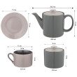 Чайный сервиз на 6 персон 14 предметов (без молочника) серый  LEFARD &quot;Break time&quot; / 330245