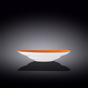 Тарелка 25,5 см глубокая оранжевая  Wilmax "Spiral" / 261583