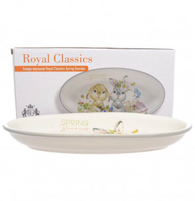 Блюдо 28,2 х 14,5 х 3,5 см овальное  Royal Classics "Spring Bunnies" / 279996
