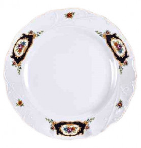 Блюдо 30 см круглое  Bohemia Porcelan Moritz Zdekauer 1810 s.r.o. "Лиана /Синеглазка" / 046512