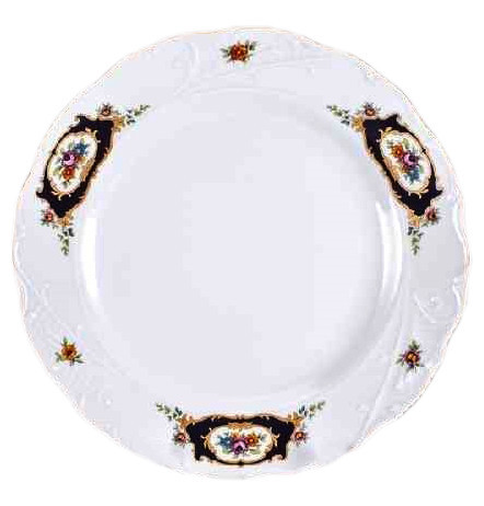 Блюдо 30 см круглое  Bohemia Porcelan Moritz Zdekauer 1810 s.r.o. &quot;Лиана /Синеглазка&quot; / 046512