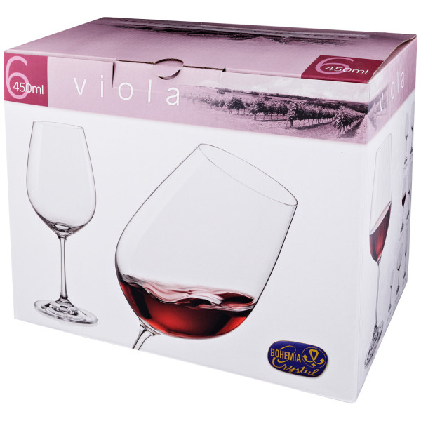 Бокалы для красного вина 450 мл 6 шт  Egermann &quot;Виола /Круги /Арлекино&quot; / 151366