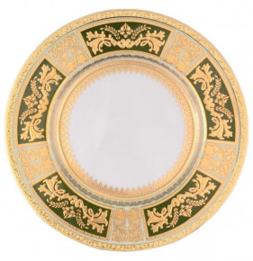 Набор тарелок 27 см 6 шт  Falkenporzellan "Диадема /Зелёная крем золото" / 060270